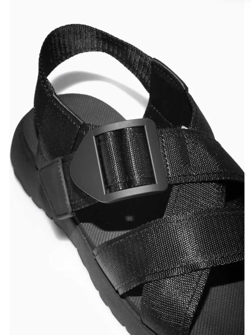 Men's COS Black Multi-Strap Sandals. NEW.